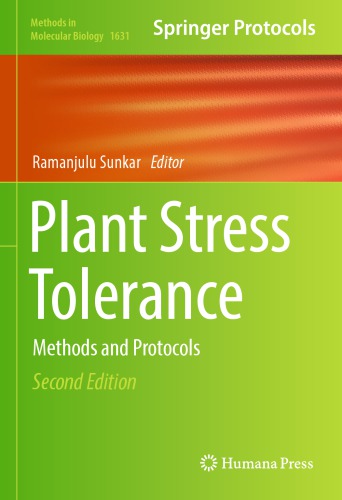Plant Stress Tolerance Methods and Protocols 2nd Edition